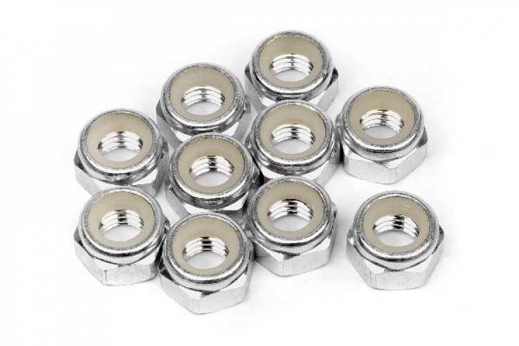 HPI Aluminum Lock Nut M5 (Silver/10Pcs)