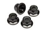 HPI Flanged Lock Nut M5 (Black/4Pcs)
