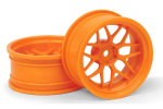 HPI TECH 7 WHEEL ORANGE (9MM/2PCS)