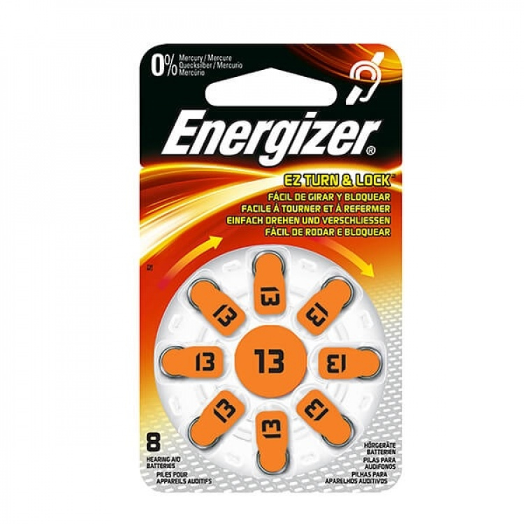 Energizer Batteri Høreapparat Zinc Air 13 8-pak