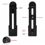 Gear Tablet/Smartphone Holder Stativ Med 1/4 Stativgevind Sort