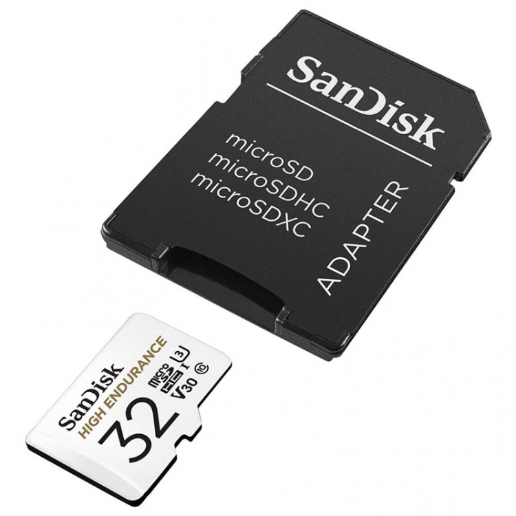 SANDISK MicroSDHC 32GB High Endurance med adapter