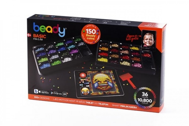 Beady Basic 10.800 perler, 4 plader, 1 skraber Beady Basic 10.800 perler, 4 plader, 1 skraber