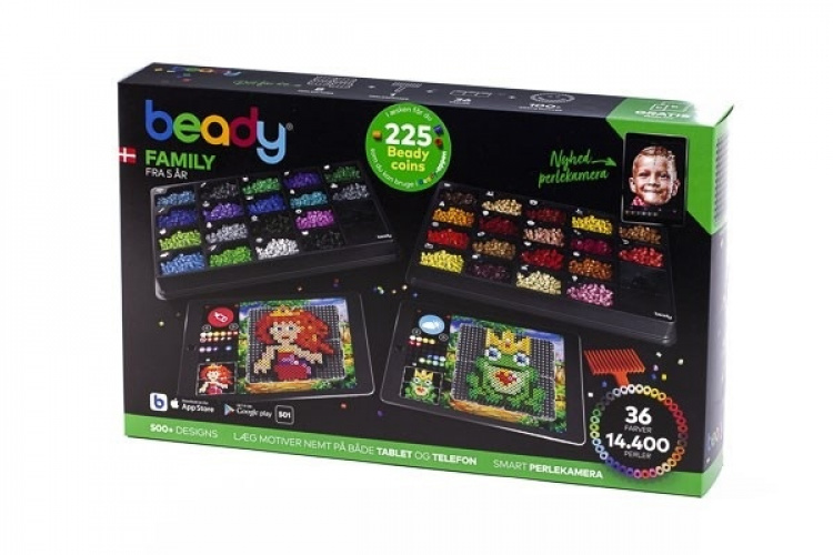 Beady Family 14.400 perler, 8 plader, 1 skraber