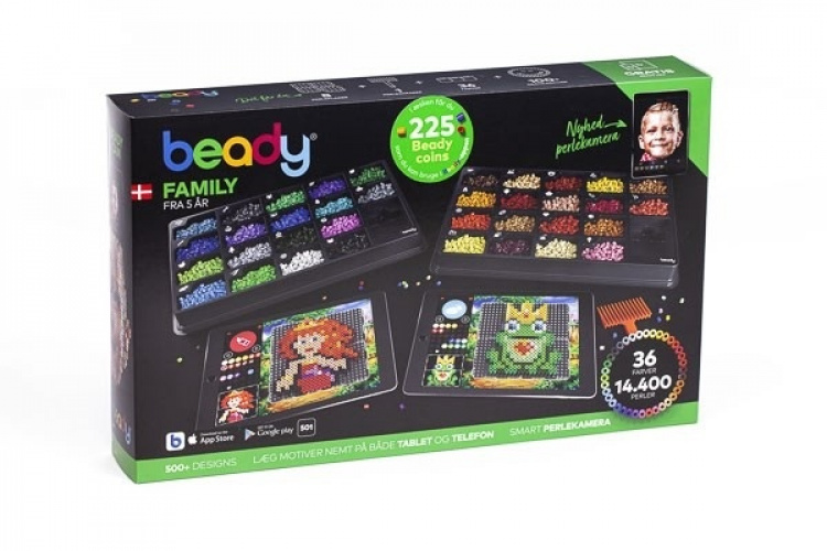 Beady Family 14.400 perler, 8 plader, 1 skraber