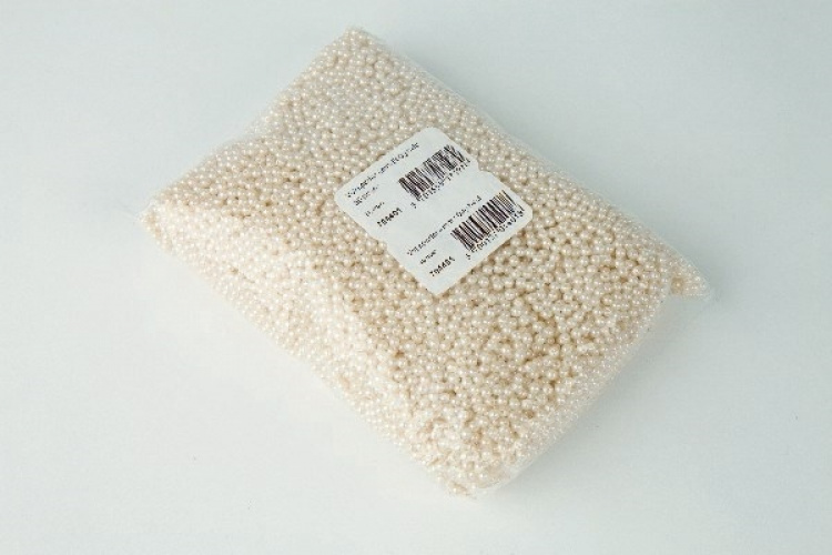 Voksperler 4mm 500g hvid