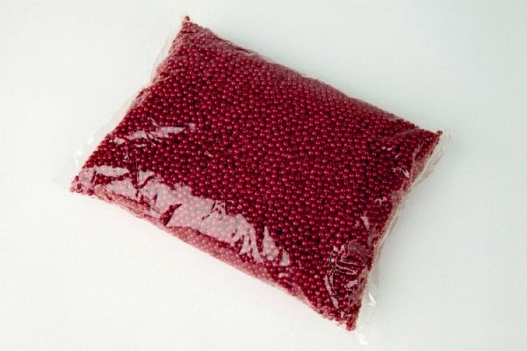 Voksperler 4mm 500g rød