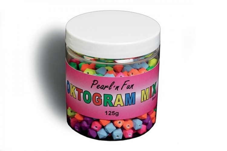 PEARLFUN Pearl`n fun mat oktogram 8mm ass farver 125g bøtte