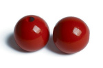 Træperler 35mm 20stk rød