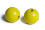Træperler 35mm 20stk gul