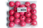Træperler 35mm 20stk pink