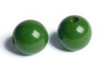 Træperler 35mm 20stk grøn