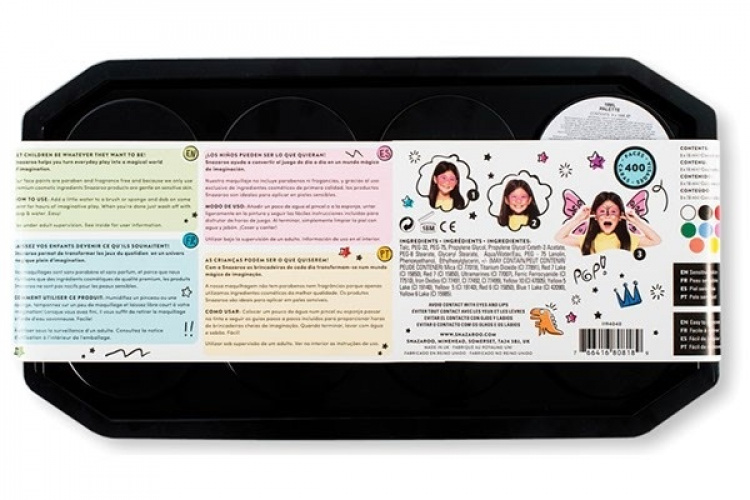 SNAZAROO Sminkefarve palette 8x18ml ass. farver