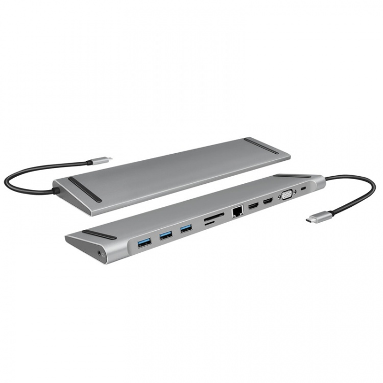 LogiLink USB-C-Docka 11-in-1 HDMI/VGA/R LogiLink USB-C-Docka 11-in-1 HDMI/VGA/R