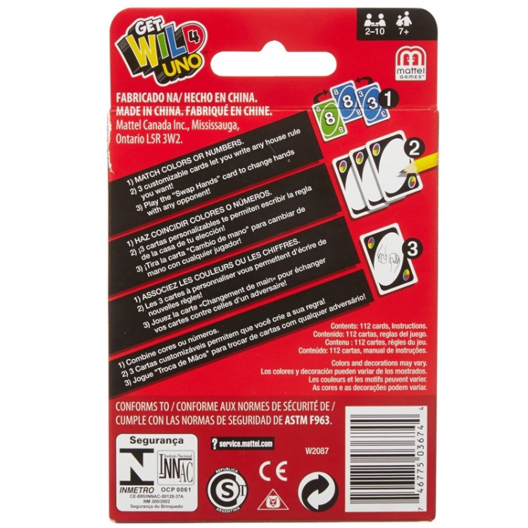 Mattel Games Uno Card Game