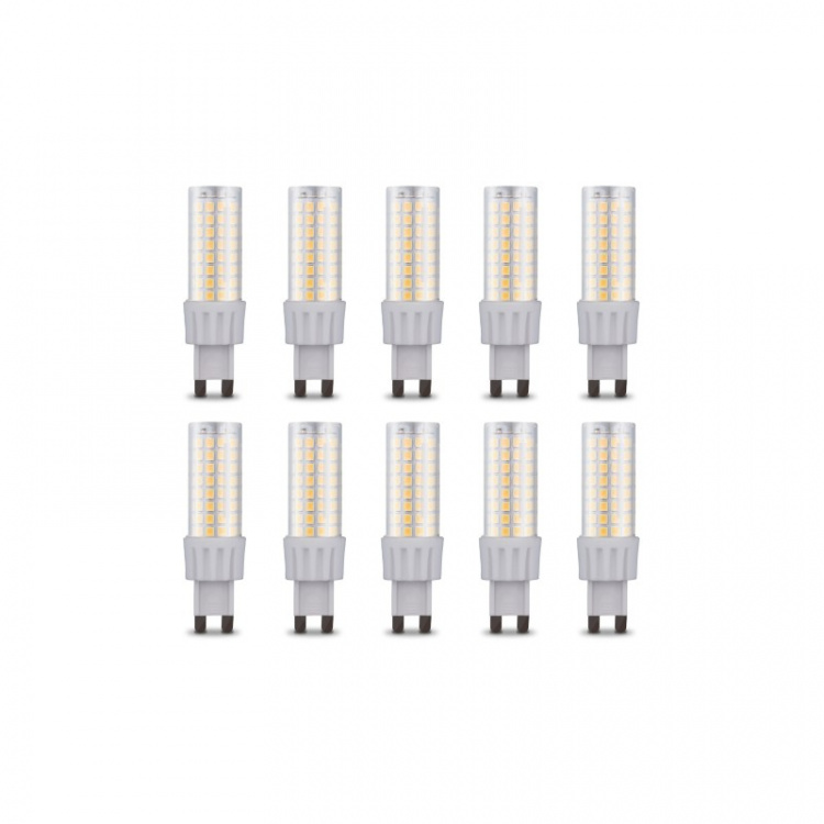 LED-lampe, G9, 8W, 230V, 4500K, 10-pak, Hvid neutral LED-lampe, G9, 8W, 230V, 4500K, 10-pak, Hvid neutral