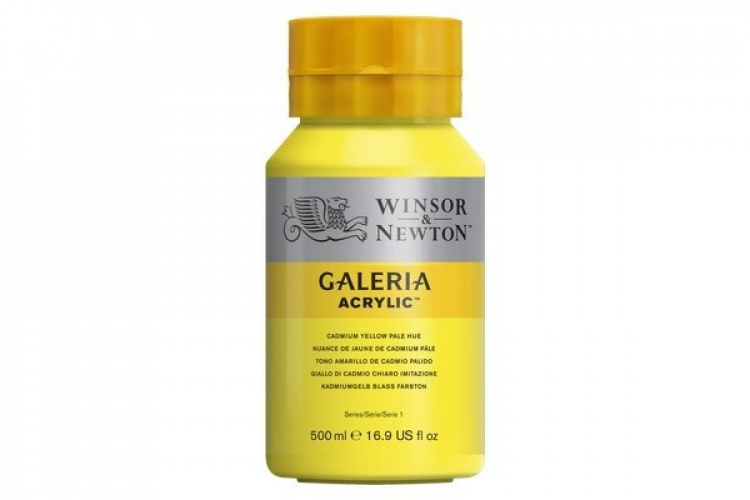 WINSOR Galeria Acrylic 500Ml Cad Yell Pale Hue 114
