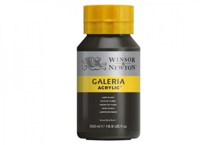 WINSOR Galeria Acrylic 500Ml Lamp Black 337