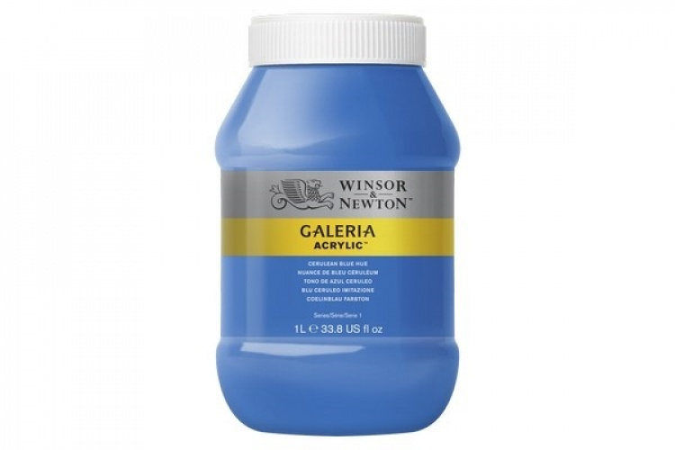 WINSOR Galeria Acrylic 1L Cerulean Blue Hue 138