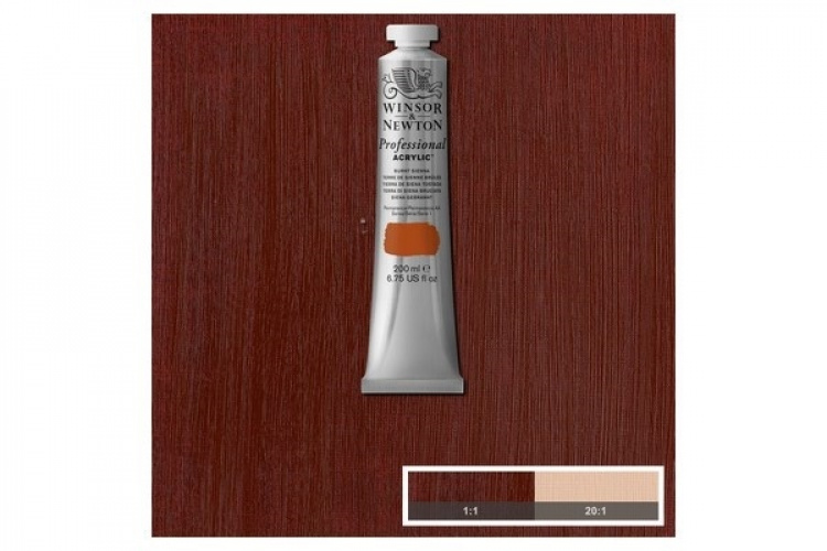 WINSOR Proff. acrylic 200ml burnt sienna 074