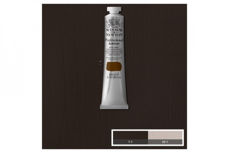 WINSOR Proff. acrylic 200ml burnt umber 076