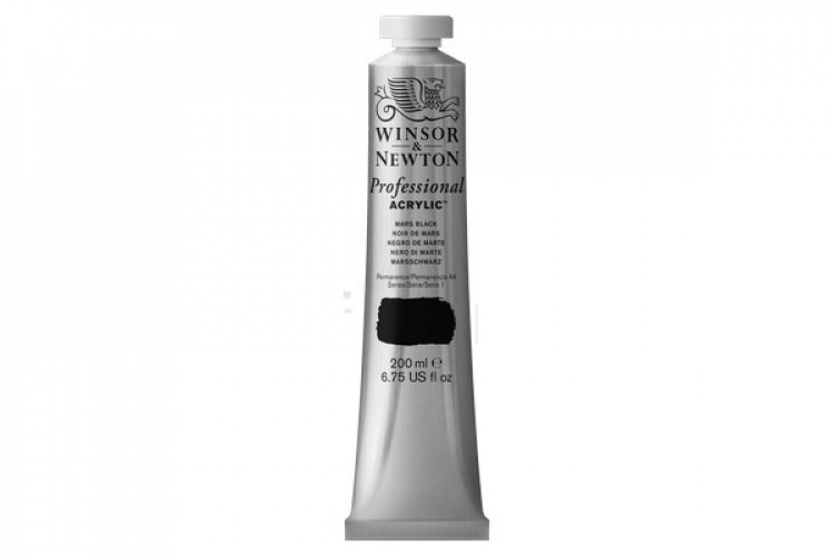 WINSOR Proff. acrylic 200ml mars black 386
