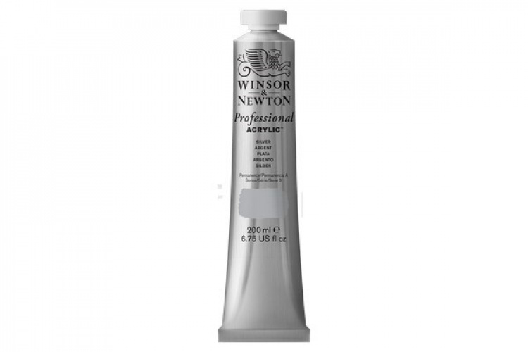 WINSOR Proff. acrylic 200ml silver 617