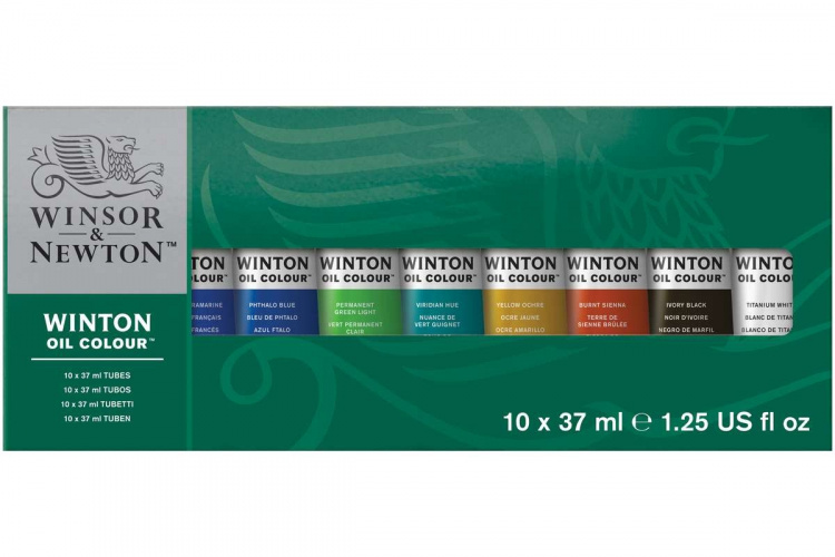 WINSOR Winton oil colour set 10x37ml tubes