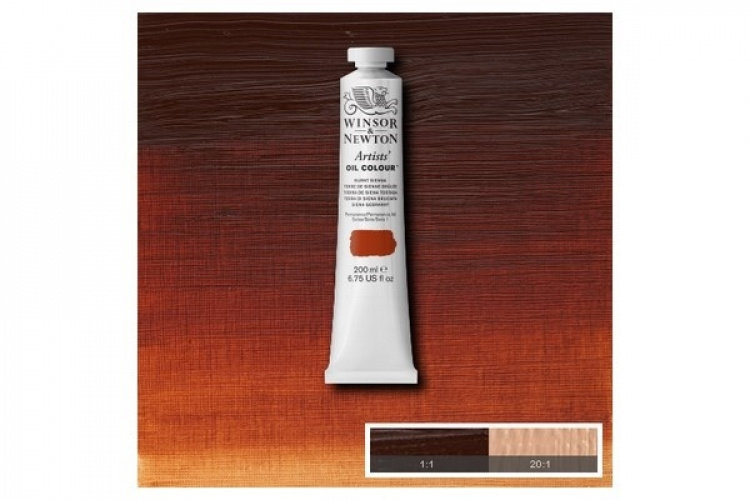 WINSOR Artists oil colour 200ml burnt sienna 074