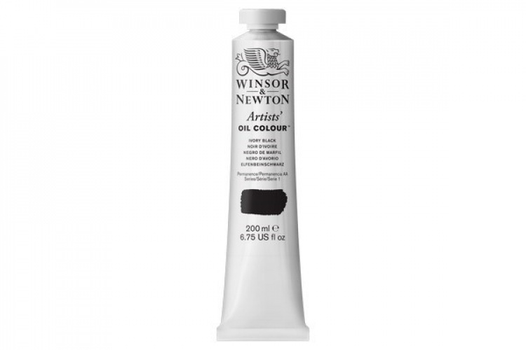 WINSOR Artists oil colour 200ml ivory black 331