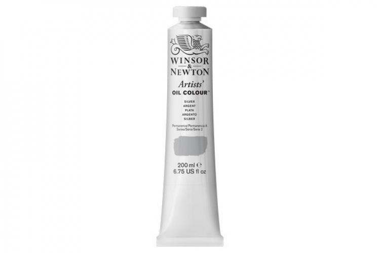 WINSOR Artists oil colour 200ml silver 617