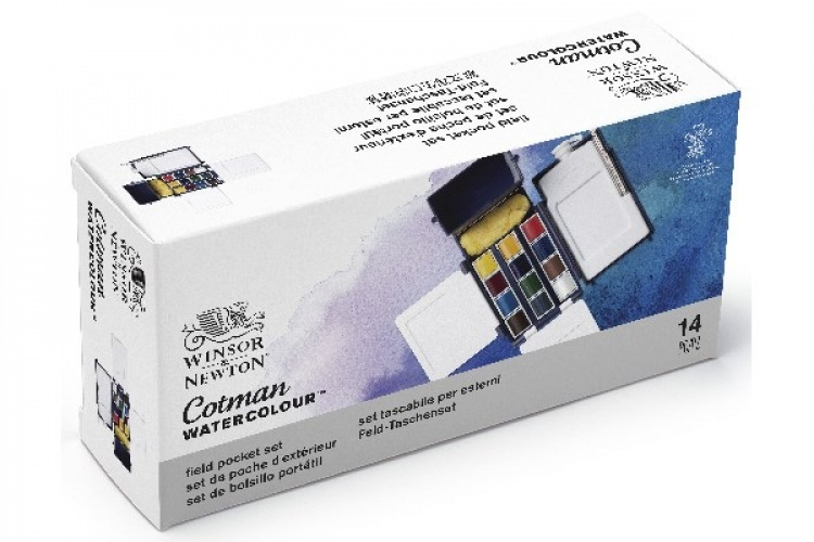 WINSOR Cotman watercolour Field box 12x1/2 pans