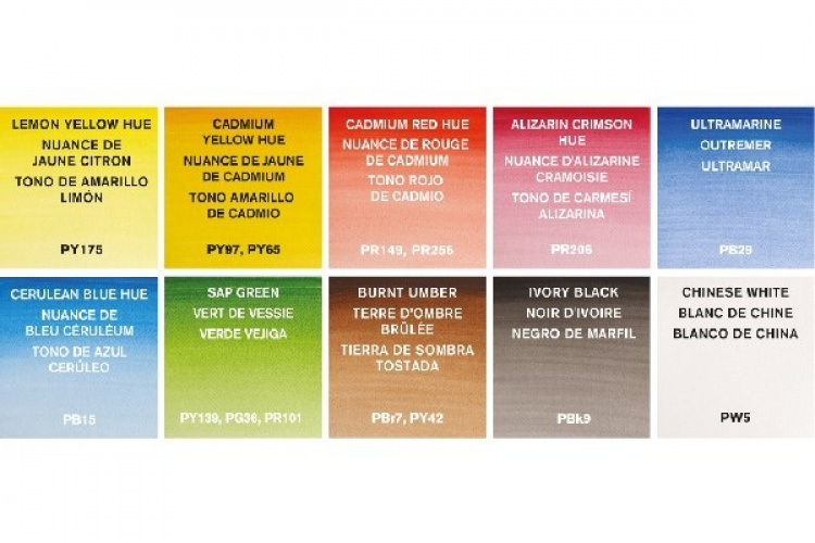 WINSOR Cotman watercolour set 10 tubes (13pcs)