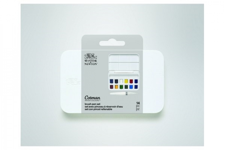WINSOR Cotman Water Brush Pen set 12 x 1/2-kp