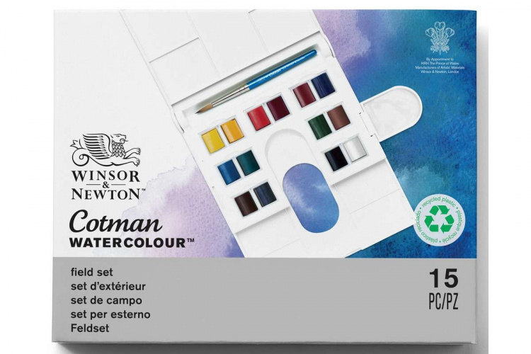 WINSOR Cotman watercolour set 14x1/2 pans
