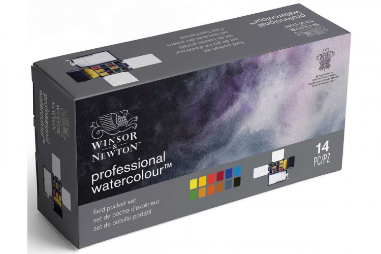 WINSOR Watercolour proff artists field box 12 x 1/2 pans