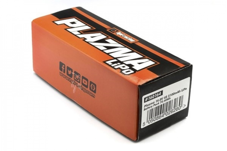 HPI Plazma 14.8V 5100mAh 40C LiPo Battery Pack 75.48Wh
