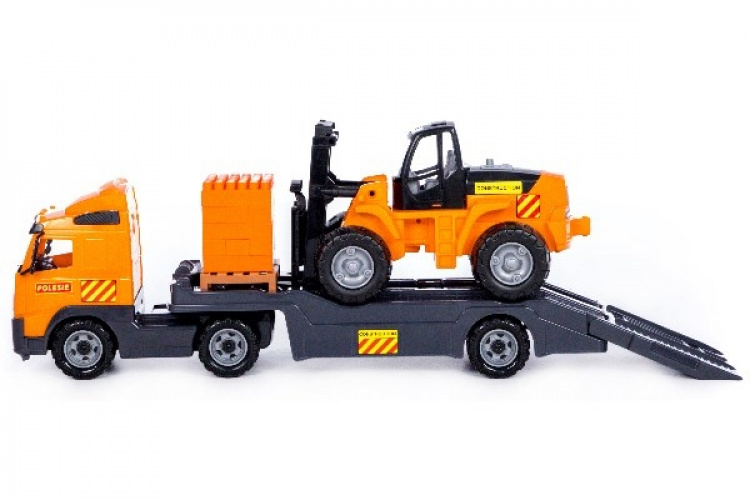 POLESIE Lastbil trailer m.gaffeltruck 750x230x345mm