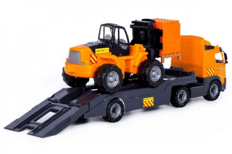 POLESIE Lastbil trailer m.gaffeltruck 750x230x345mm