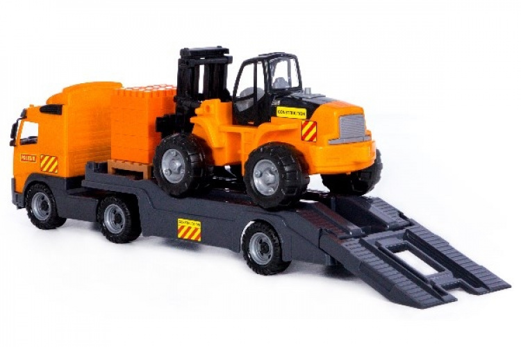 POLESIE Lastbil trailer m.gaffeltruck 750x230x345mm