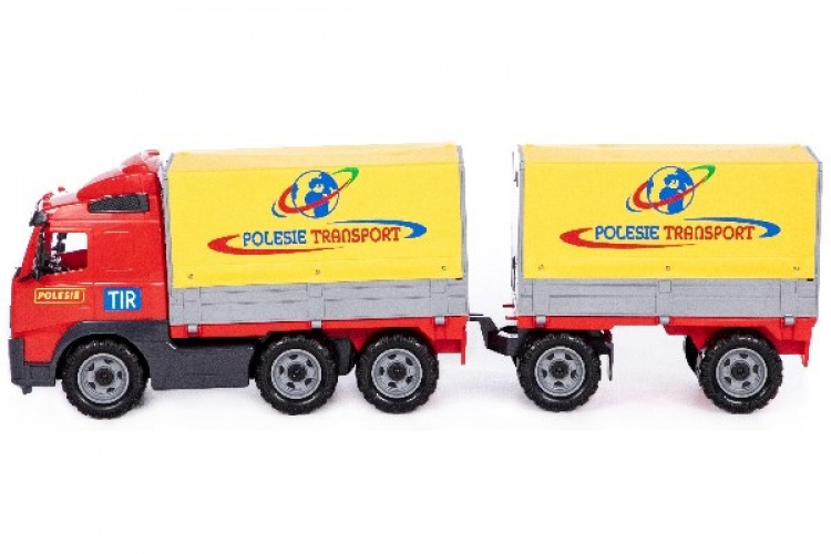 POLESIE Lastbil forvogn med hænger 775x190x250mm