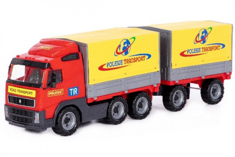 POLESIE Lastbil forvogn med hænger 775x190x250mm