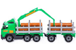 POLESIE Lastbil m. tømmer+kran/hænger 775x190x255mm