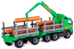 POLESIE Lastbil m. tømmer+kran/hænger 775x190x255mm