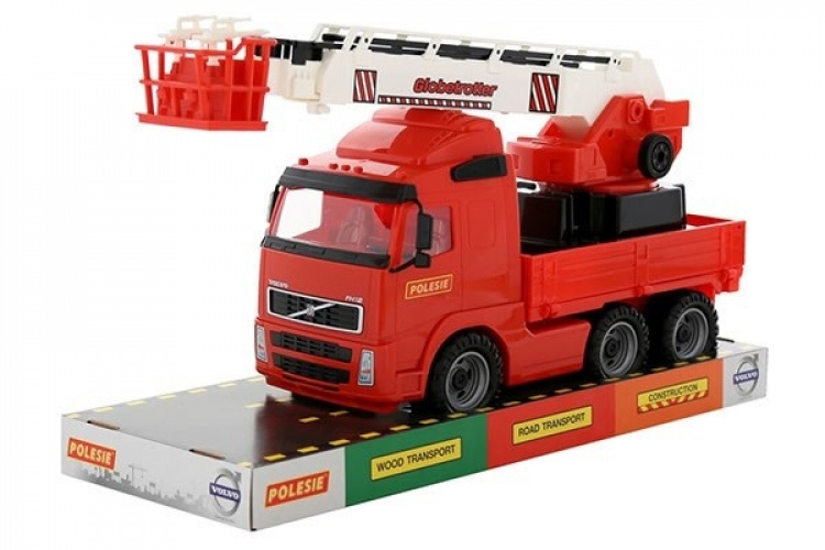 POLESIE Brandbil med stigevogn på lad 580x195x340mm