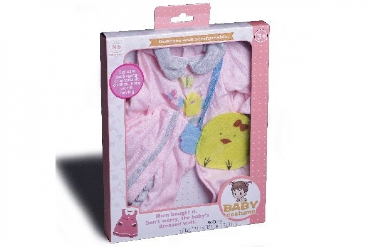 MILLER B Dukketøj 40cm sparkedragt med hue og taske