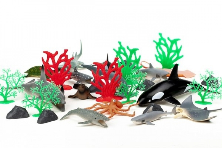 ANIMAL PLA Ocean animals 30pcs in 3,2L bucket