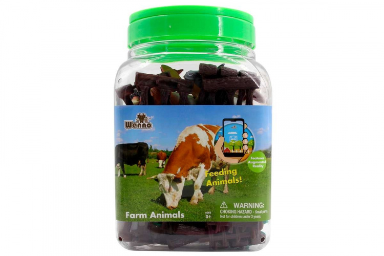 ANIMAL PLA Farm animals 30pcs in 3,2L bucket