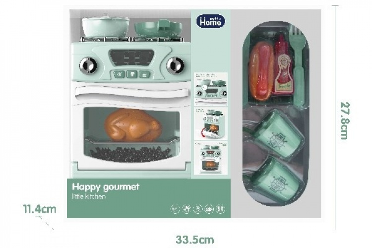 HOME Komfur m/ovn elektrisk med tilbehør 21,5x15,7cm