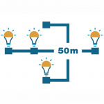 LightsOn Förlängningskabel 0,5m LightsOn Förlängningskabel 0,5m